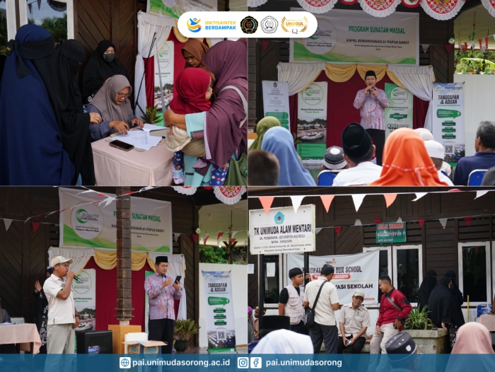 Dosen dan Mahasiswa PAI UNIMUDA Sorong Jadi Relawan Khitan Massal di Aimas