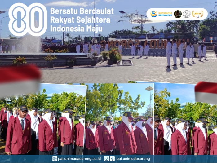 Dosen dan Mahasiswa UNIMUDA Sorong Ikuti Upacara HUT ke-80 RI