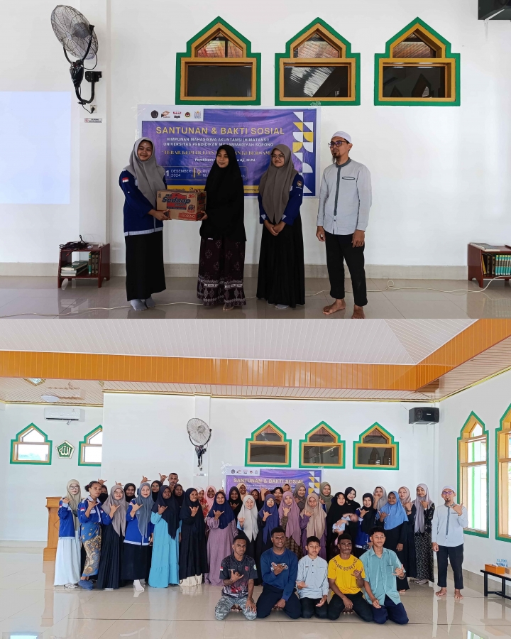 Dosen Pendidikan Agama Islam bersama Himpunan Mahasiswa Akuntansi Melaksanakan Santunan dan Bakti Sosial