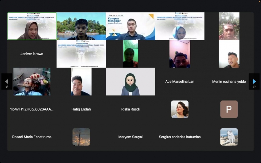 Dosen dan Mahasiswa Fakultas Agama Islam UNIMUDA Sorong mengikuti sosialisai Program Kampus Mengajar angkatan 8 tahun 2024
