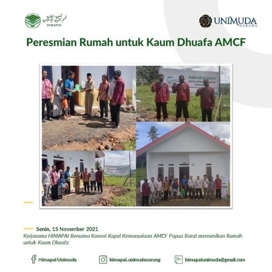 Peresmian Rumah Kaum Dhuafa AMCF