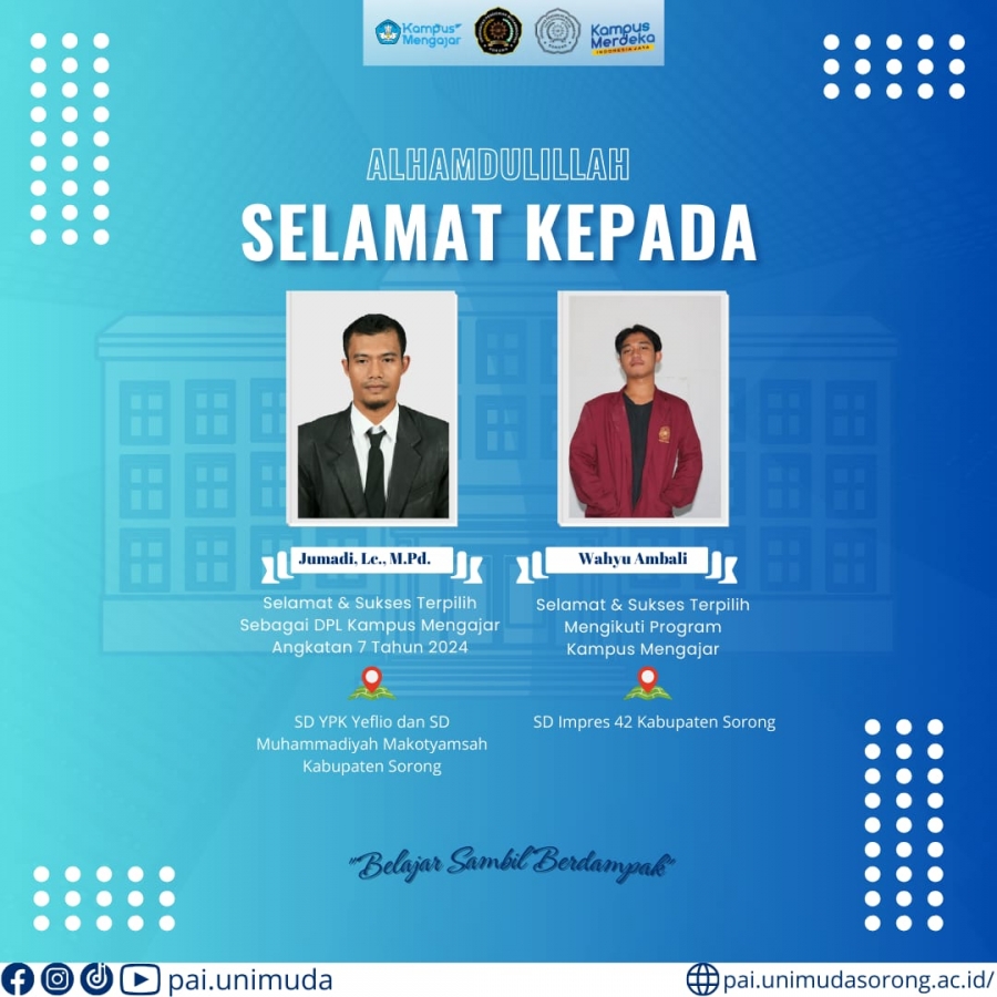 Selamat dan sukses kepada Dosen dan Mahasiswa PAI atas lolosnya program KM7
